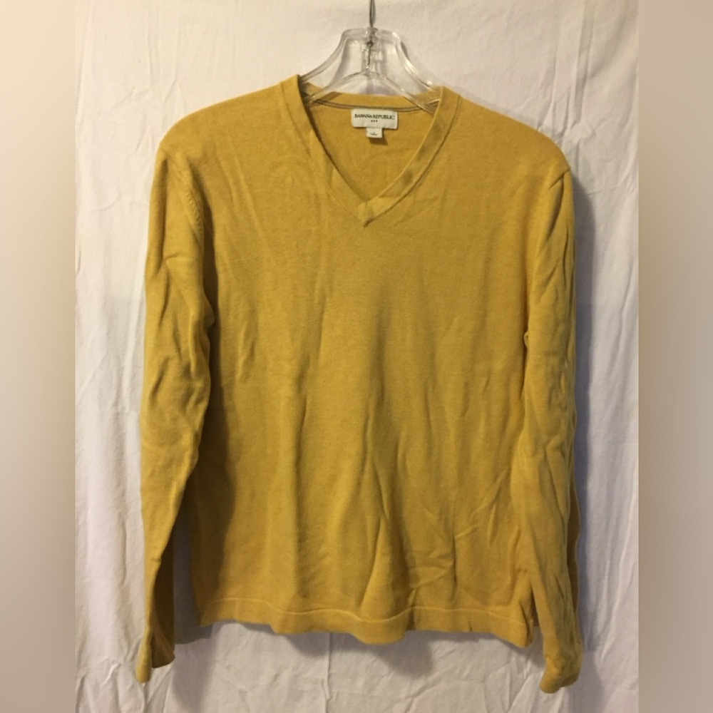 Banana Republic, size Small, Mustard yellow v-neck sweater, worn once.